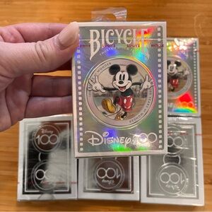 Bicycle Disney Limited Ed 100 Year Anniversary Playing Cards LOT OF 6 SEALED NEW